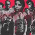 Satélite Menor, Santa Madero y otros artistas peruanos con nueva música en un collage con fondo rojo