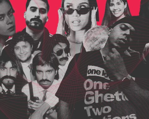 Nero Lvigi, Suerte Campeón y otros artistas peruanos con nueva música en un collage con fondo rojo