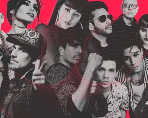 La Mente, Marié y otros artistas peruanos con nueva música en un collage con fondo rojo