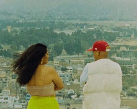 Micaela Minaya y Nero Lvigi en el videoclip de "Lima Limón"