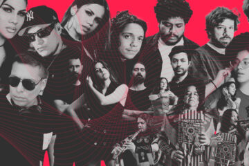 Tribilin Sound, Asmir Young, WAN y otros artistas peruanos con nueva música en un collage con fondo rojo