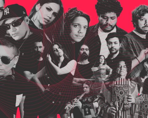 Tribilin Sound, Asmir Young, WAN y otros artistas peruanos con nueva música en un collage con fondo rojo