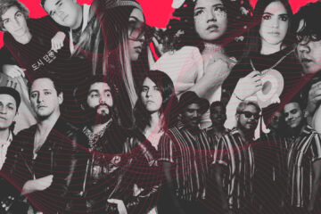 Los Outsaiders, La Prinz y otros artistas peruanos con nueva música en un collage con fondo rojo