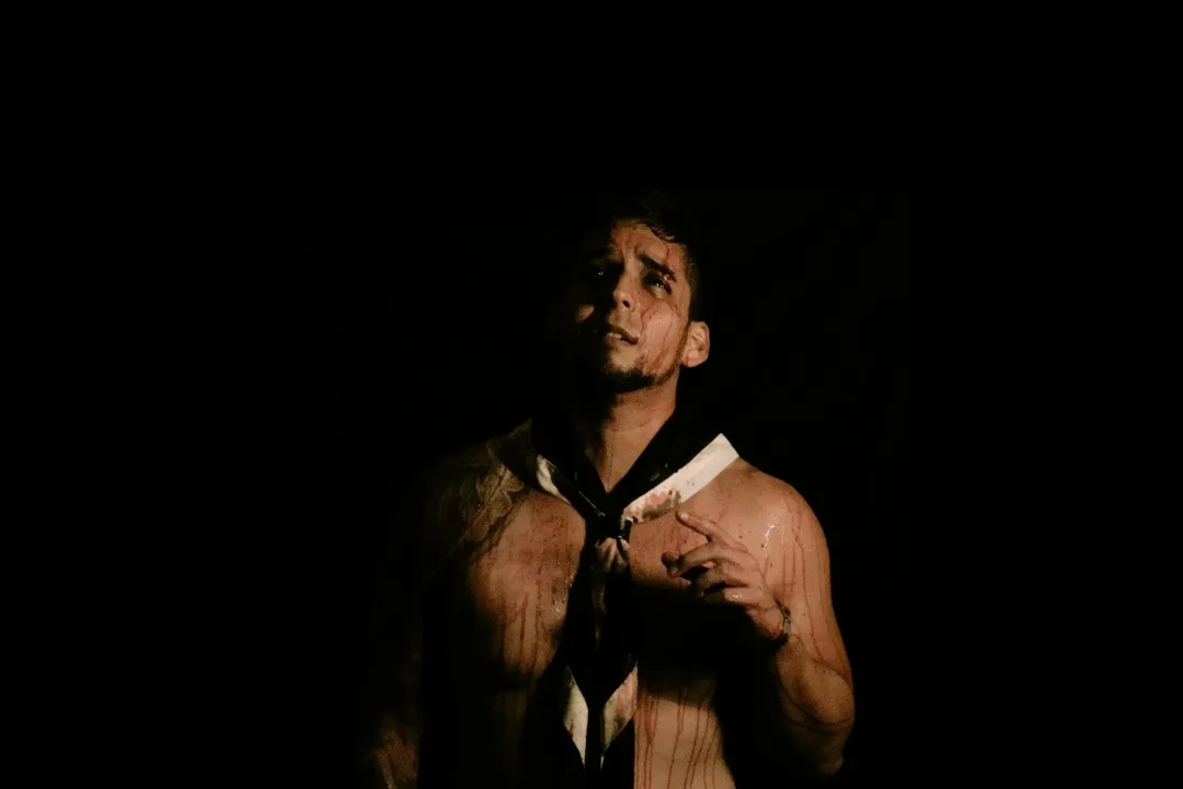 Lobo Gris posando con un fondo negro