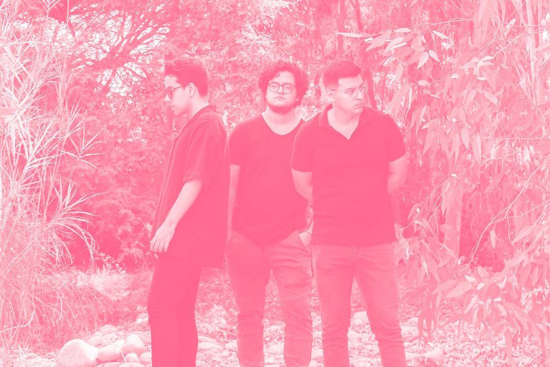 Navío Prisma en un bosque con un efecto de tonalidad rosa