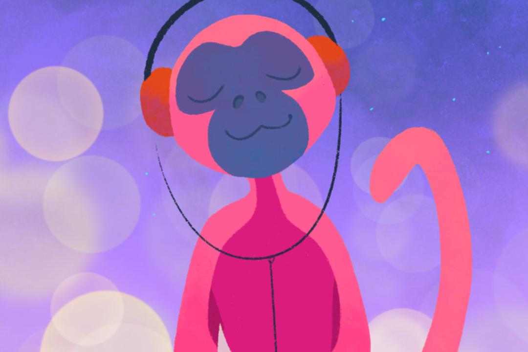 Oak Palace con el mono animado que es su marca representativa