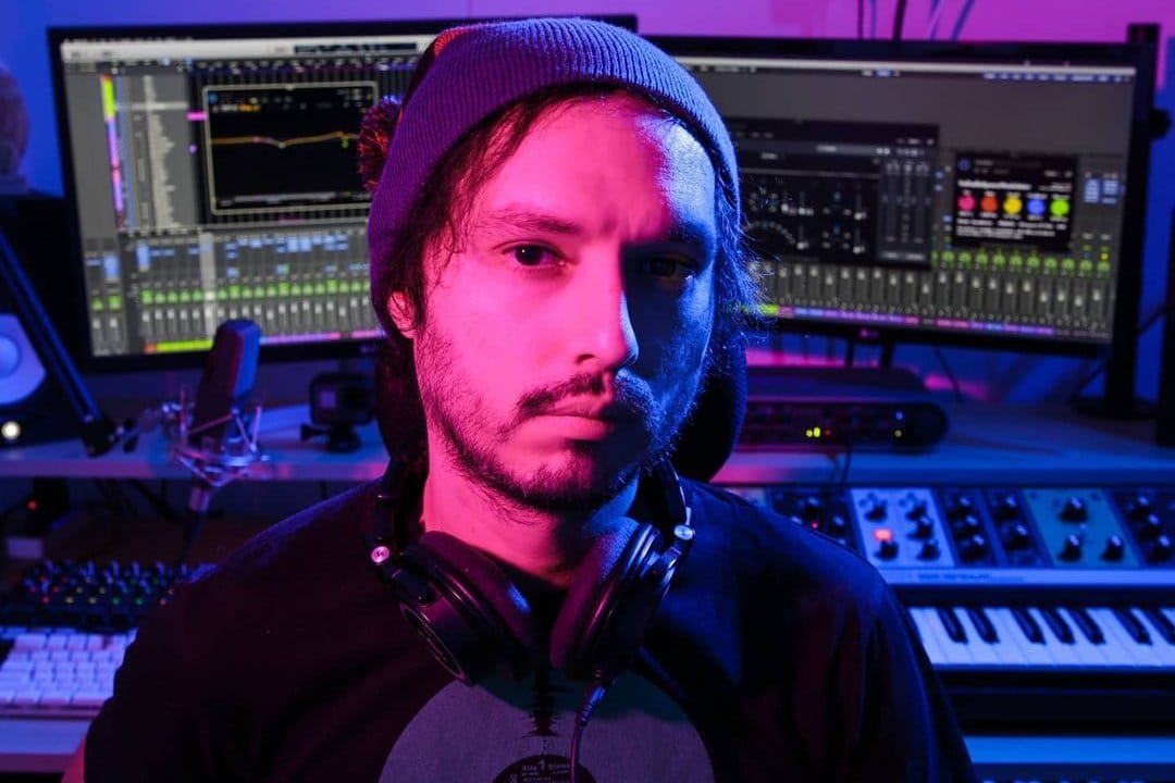 Gunter Brenner en el estudio de grabación