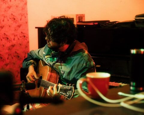 OkMark en el estudio de grabación