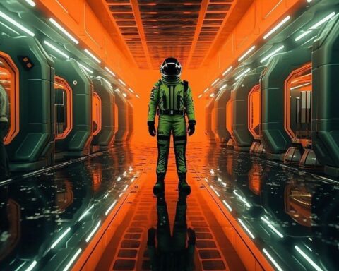 Astronaut Project en gráfica futurista
