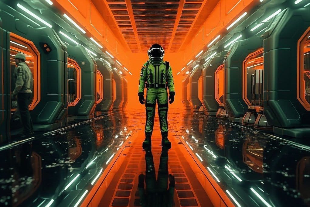 Astronaut Project en gráfica futurista