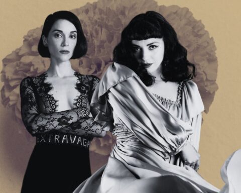 St. Vincent y Mon Laferte en blanco y negro