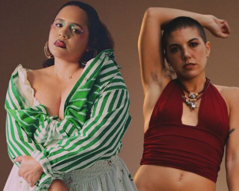 Lorena Blume al lado de Lido Pimienta