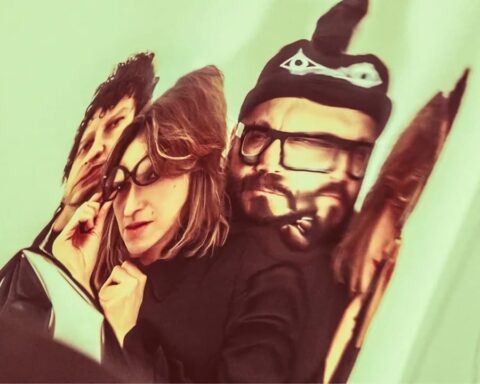 Hello Seahorse! en una foto distorsionada