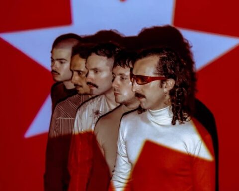 Laika Perra Rusa con una proyección de estrella blanca