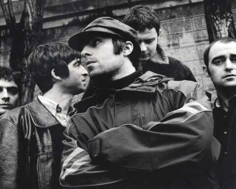 Oasis en Paris, capturado por Jill Furmanovsky. 1995