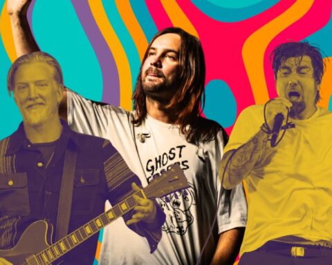 Kevin Parker con Chino Moreno y Josh Homme