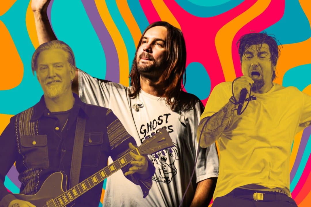 Kevin Parker con Chino Moreno y Josh Homme