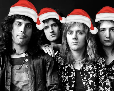 Queen con gorros de Papá Noel