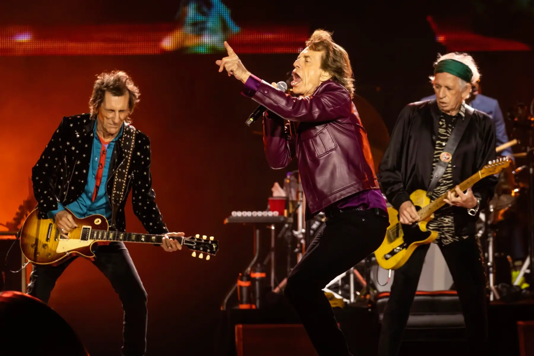 The Rolling Stones en pleno concierto