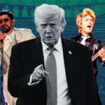 Donald Trump con Bad Bunny y Billie Joe Armstrong