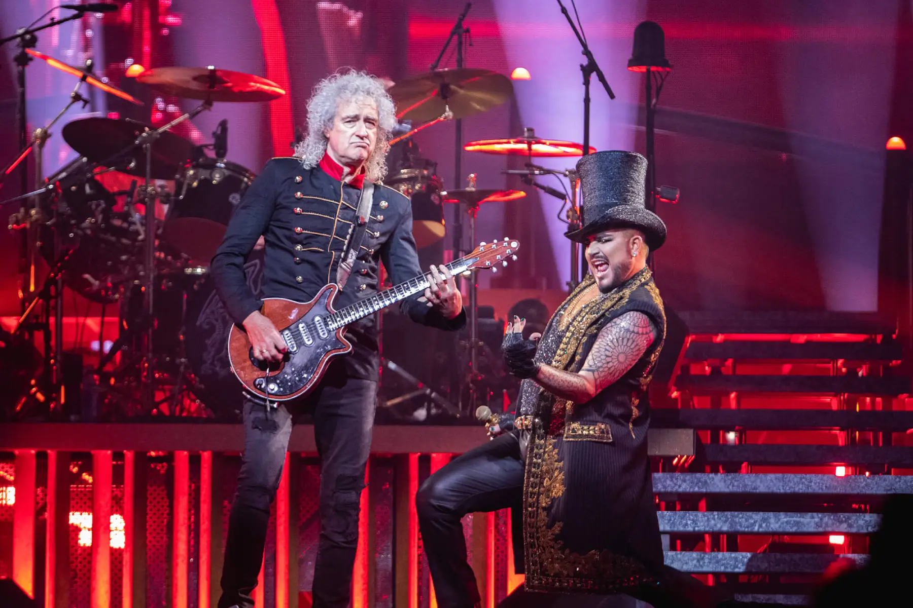 Brian May de Queen con Adam Lambert