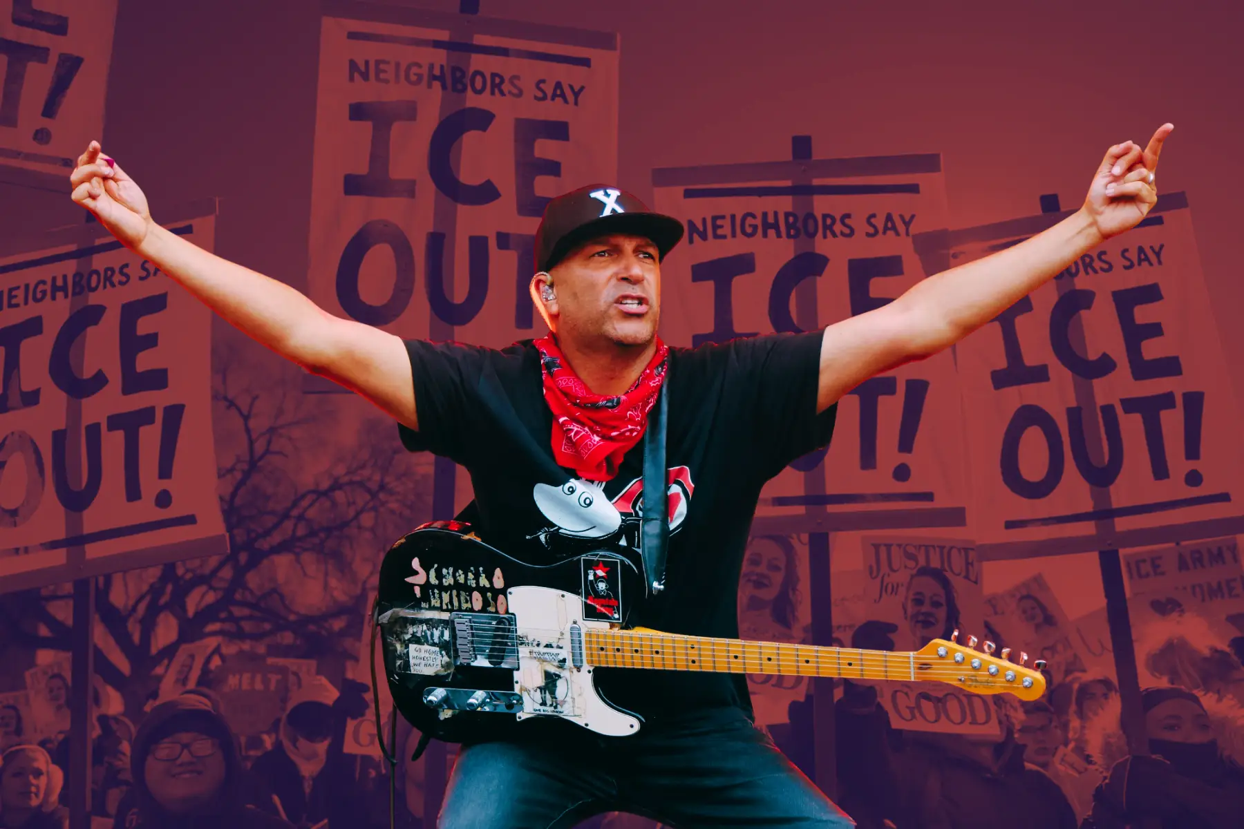 Tom Morello protesta contra ICE