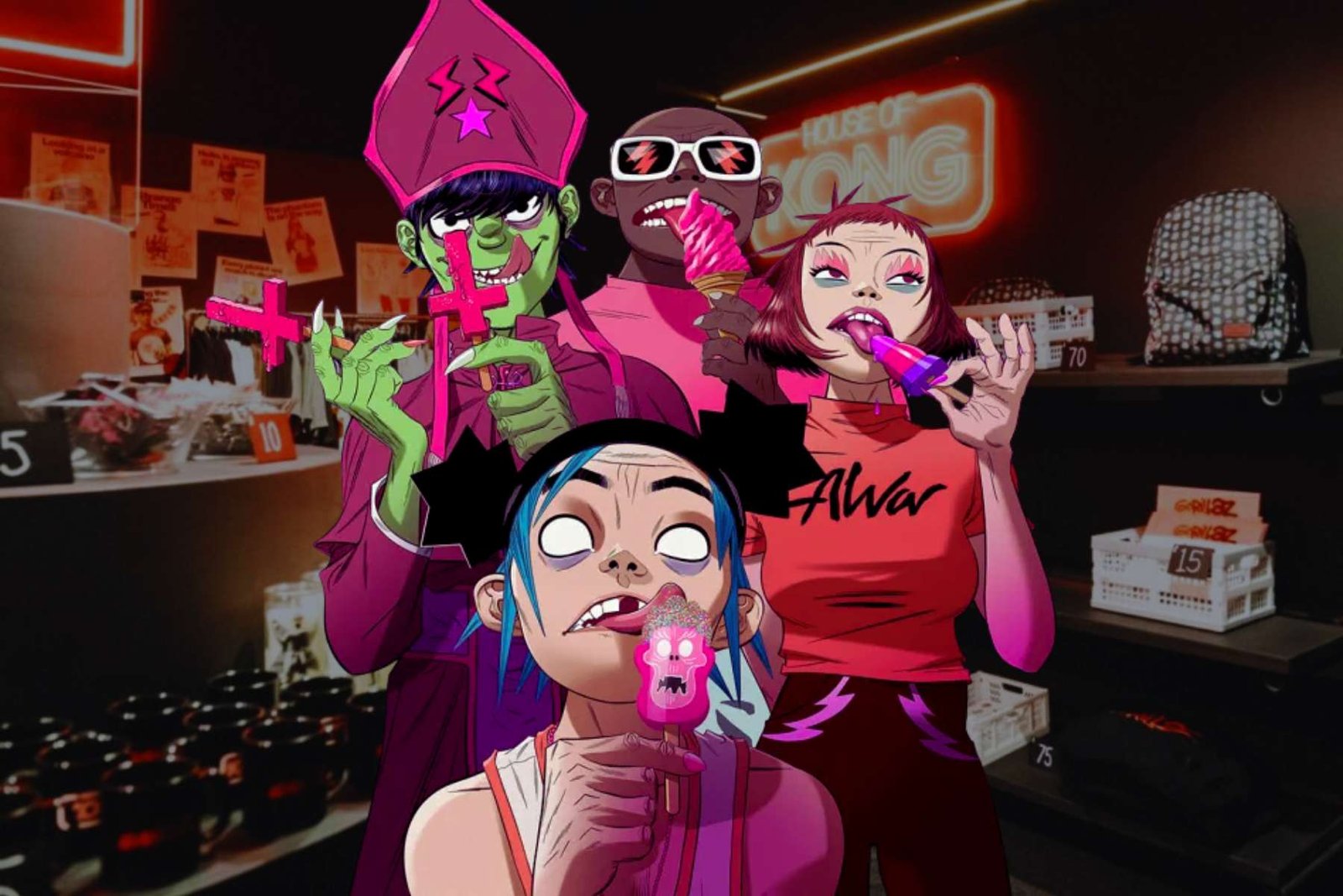 Gorillaz en su tienda de L.A.
