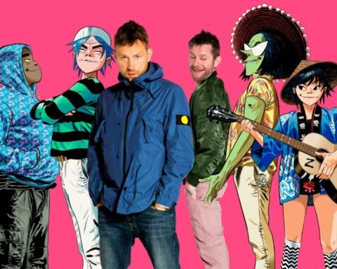 Gorillaz con Damon Albarn y Jamie Hewlett