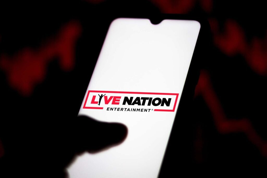 Live Nation en un teléfono móvil