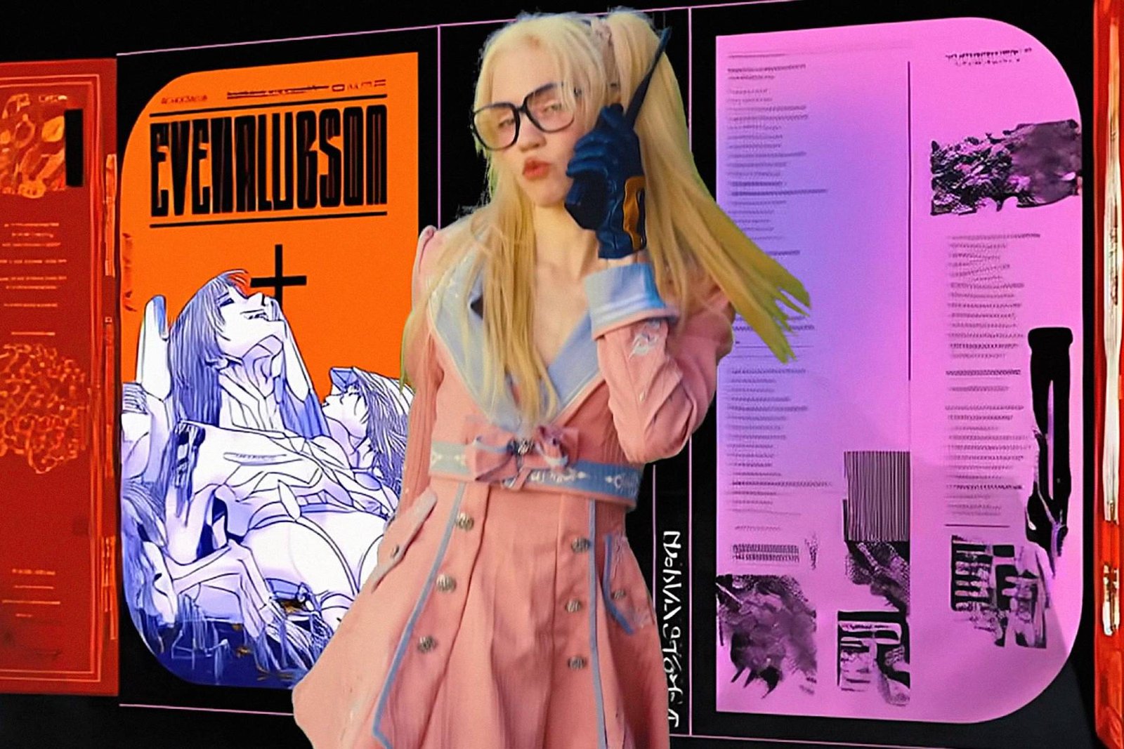 Grimes en el video de Artificial Angels