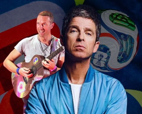 Noel Gallagher con Chris Martin