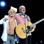Roger Daltrey y Pete Townshend de The Who en el escenario