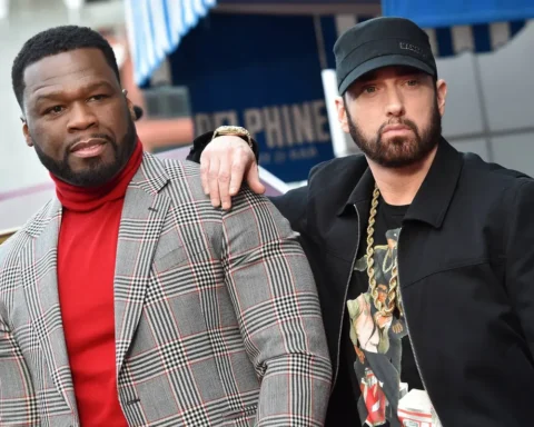 Curtis “50 Cent” Jackson y Eminem, el 30 de enero de 2020 en Hollywood, California