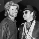 Elton John y George Michael en 1985