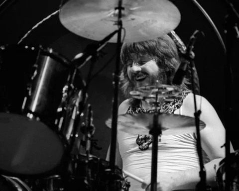 John Bonham, baterista de Led Zeppelin, en 1977