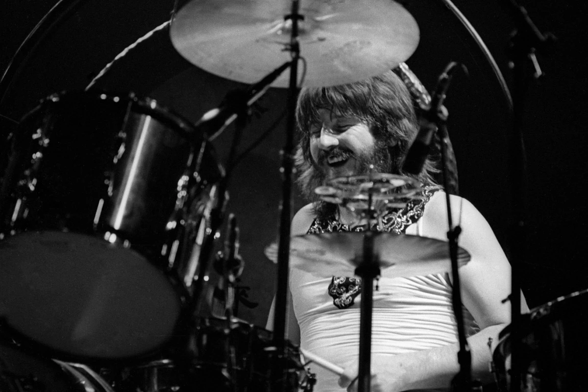 John Bonham, baterista de Led Zeppelin, en 1977