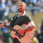 Justin Bieber durante el show de entretiempo de la final del Mundial 2026