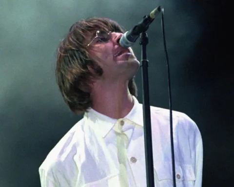 Liam Gallagher de Oasis en Knebworth