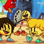 Arte promocional de la colaboración de Blink-182 con Pac-Man