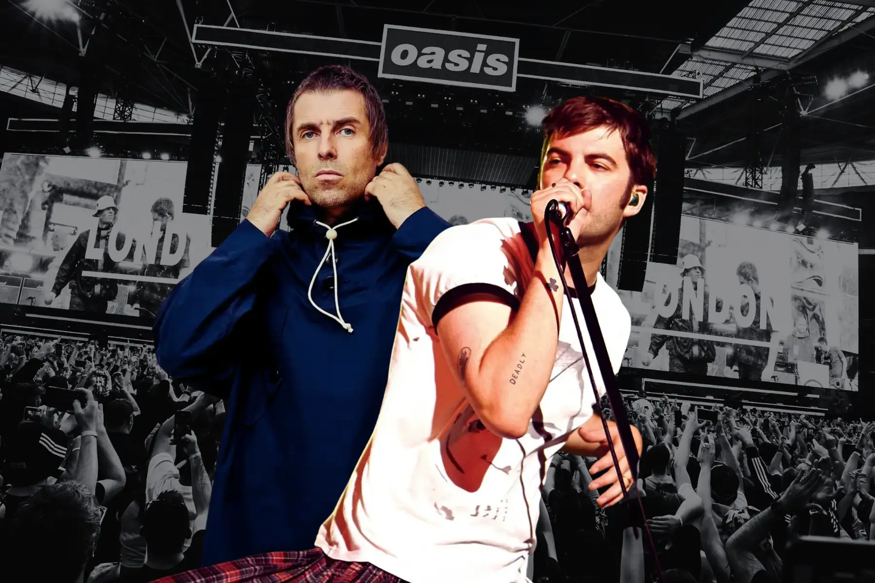 Liam Gallagher de Oasis y Grian Chatten de Fontaines D.C.